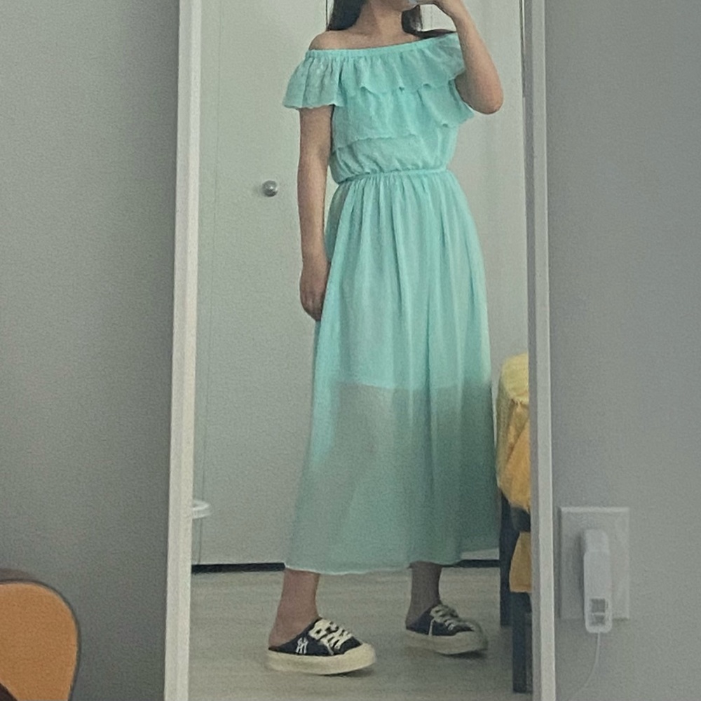 Mint Green Long Beach Dress
